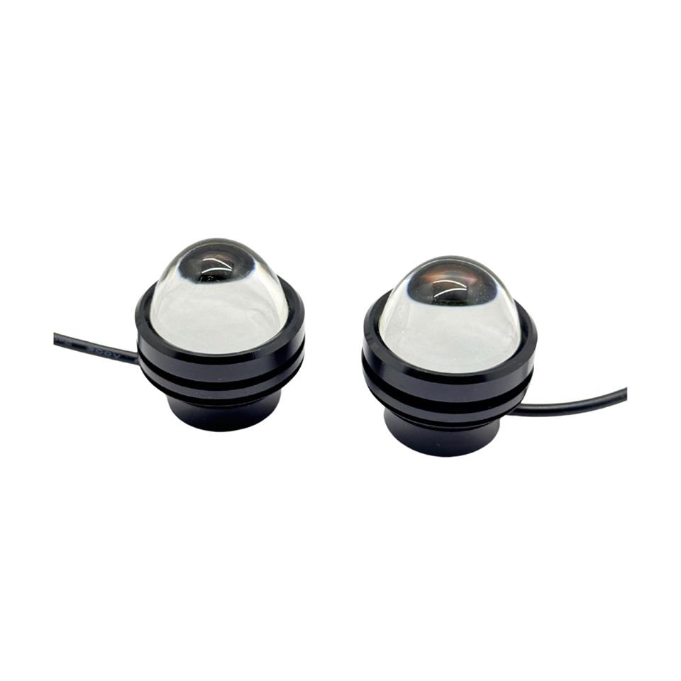 12V LAMBA YUVARLAK MERCEKLİ COB LEDLİ 30W FONKSİYONLU ÇAKARLI (UNIVERSAL) BEYAZ 39 MM (2 AD)