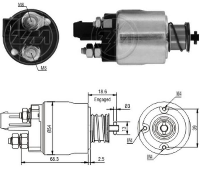 ZM 12V MARŞ OTOMATİĞİ VALEO TİPİ (2/3 DELİK) (FİŞLİ KARE SOKET SAĞ) AUDI-SEAT-SKODA-VW