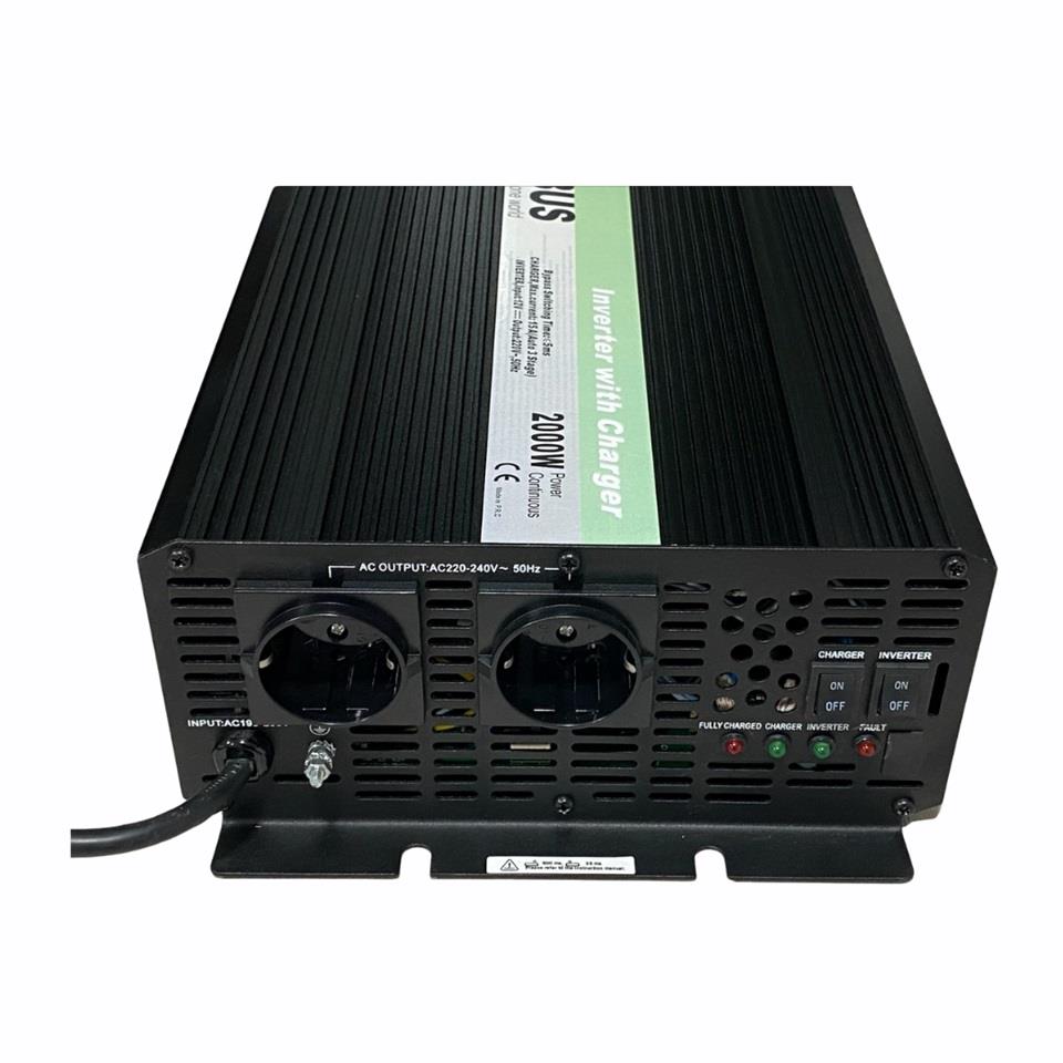 ORBUS 12V DC > 230V AC İNVERTER 2000W (MODİFİYE) (15 A ŞARJLI)