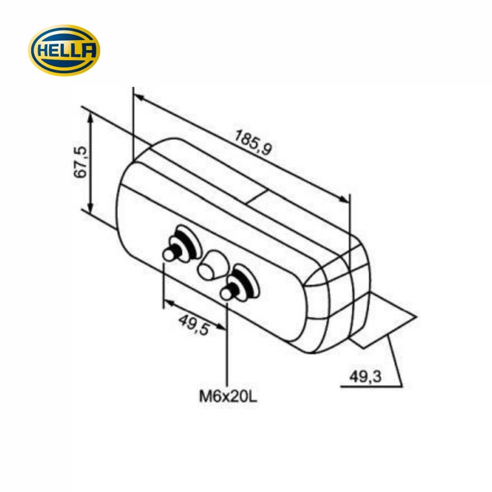 HELLA STOP LAMBASI (SARI-KIRMIZI) FORKLİFT (186*68 MM)