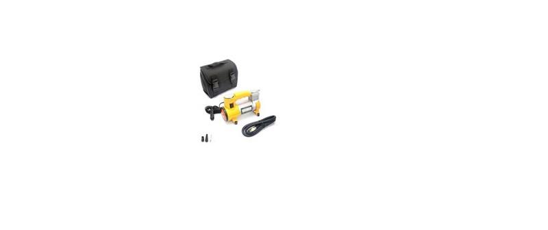 12V LASTİK ŞİŞİRME HAVA KOMPRESÖRÜ METAL IŞIKLI 150 psi (SARI) (ÇANTALI)