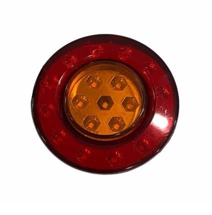 24V STOP-SİNYAL LAMBASI 17 LEDLİ (KIRMIZI-SARI) (KOMPLE) (100 MM) ISUZU TURKUAZ/NEOPLAN OTOBÜS