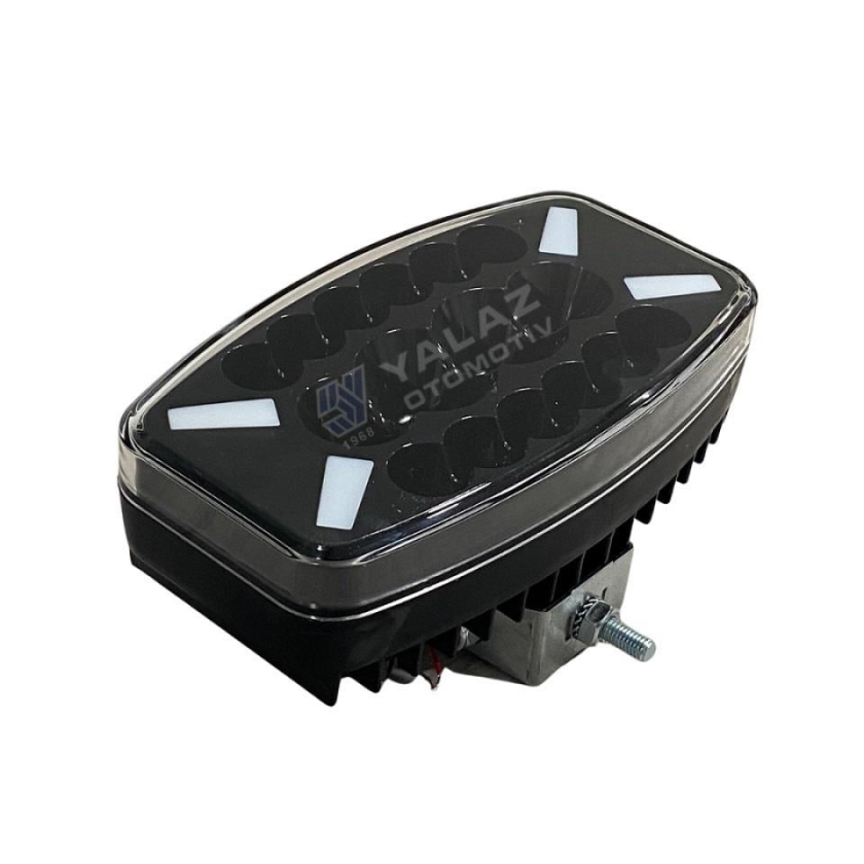 12V-24V GÜNDÜZ SÜRÜŞ LAMBASI (LEDLİ) (245*140*70 MM)  SARI-BEYAZ