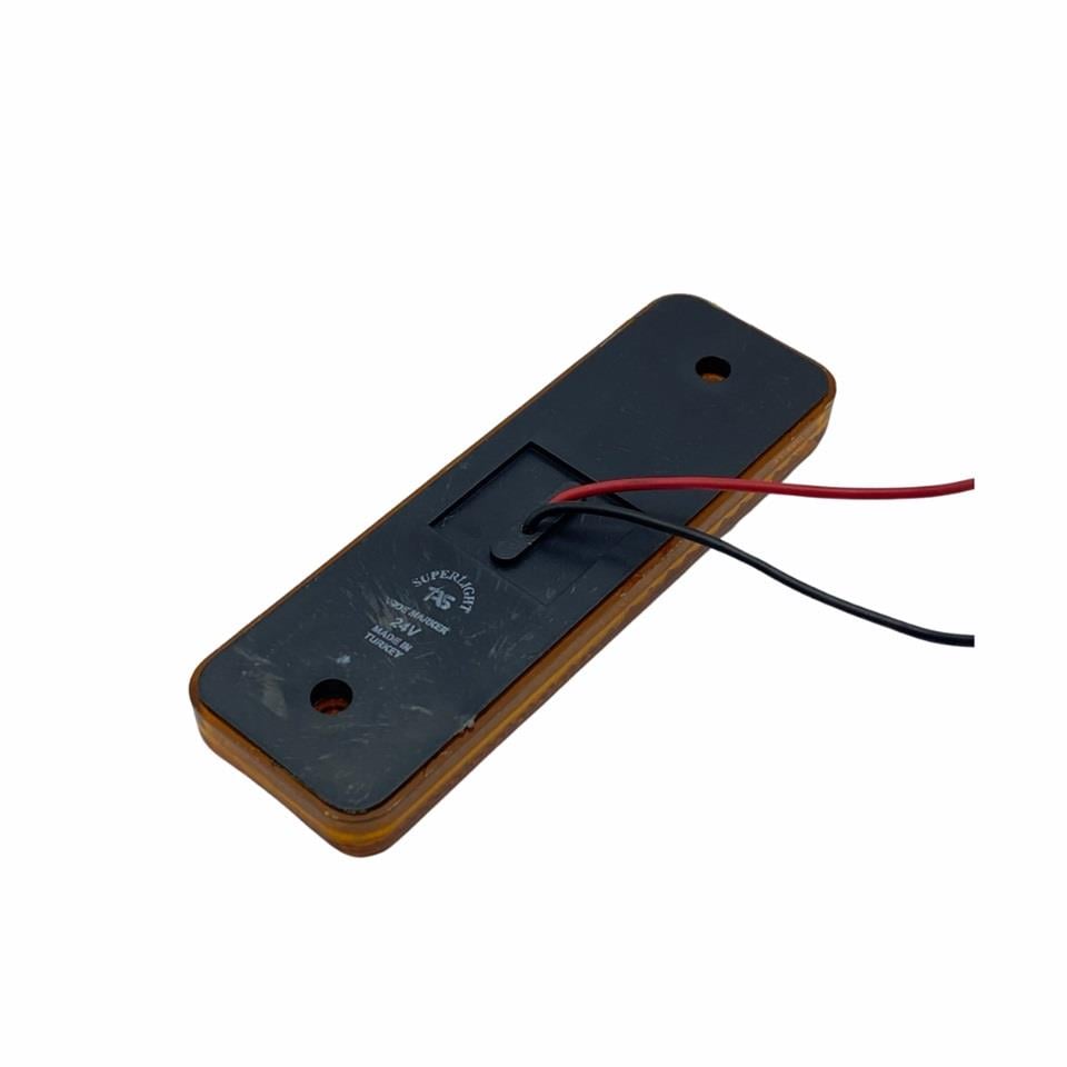 24V YAN SİNYAL LAMBASI DORSE SİDE MARKER SARI (4 LEDLİ) (98*32 MM)