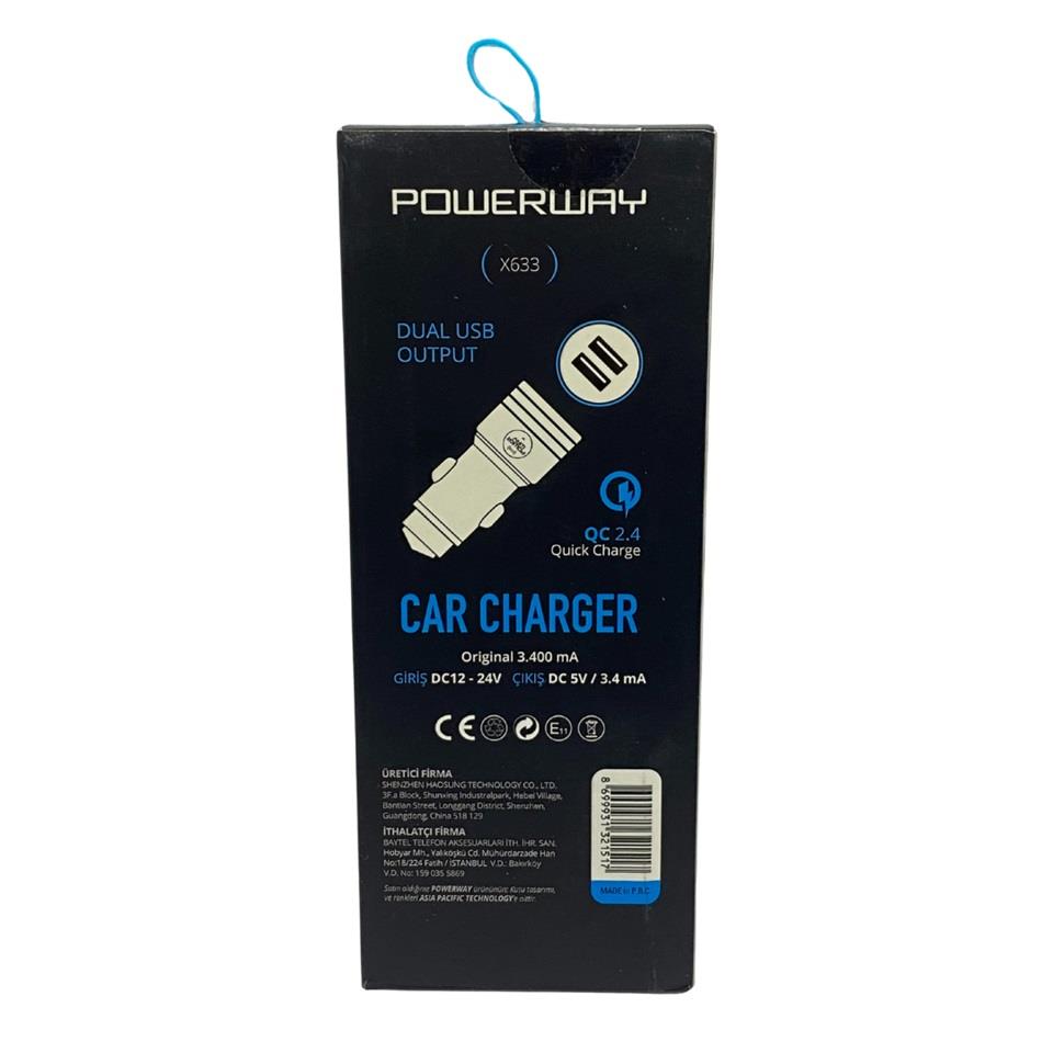 12V-24V TELEFON ŞARJ CİHAZI 2.4 A/1 A (ÇAKMAK GİRİŞLİ) (2 X USB GİRİŞLİ) GÜMÜŞ GRİ 