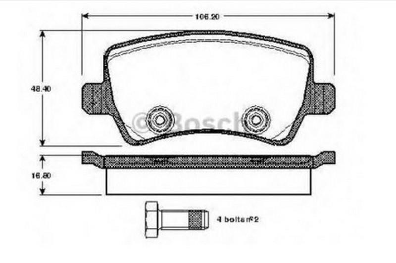 BOSCH ARKA FREN BALATASI FORD MONDEO/GALAXY 2006 >
