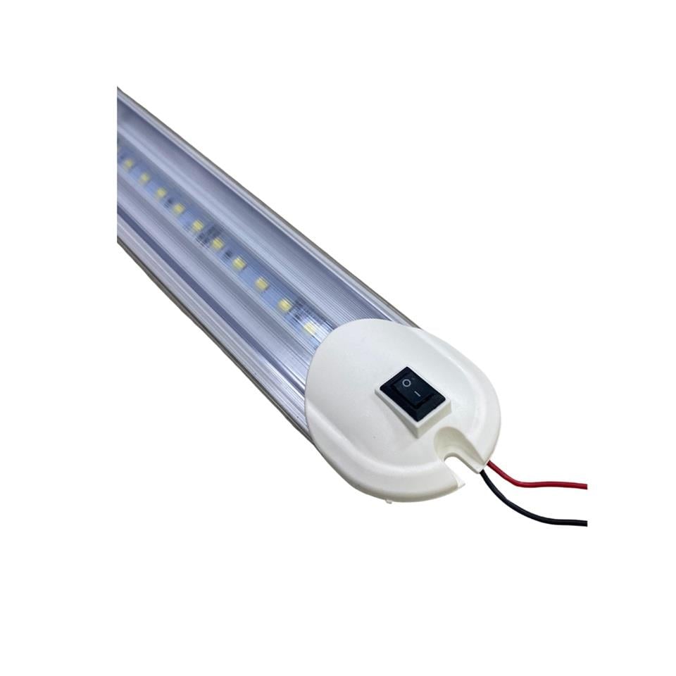 24V FLORESAN TAVAN LAMBASI LEDLİ BEYAZ ANAHTARLI (660 MM)
