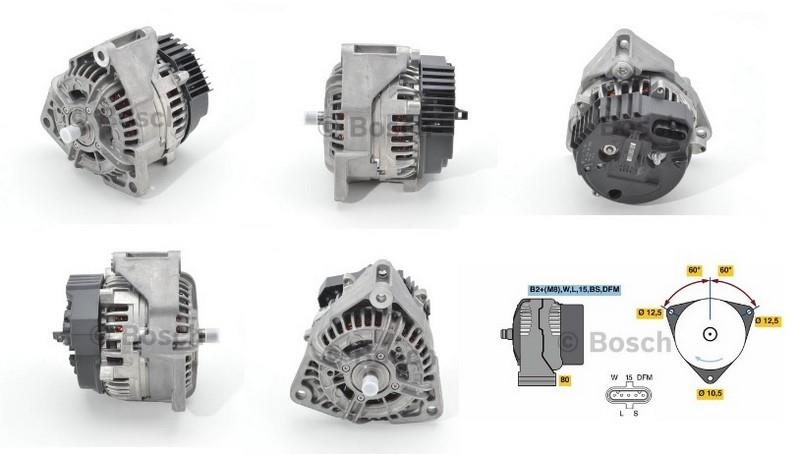 BOSCH 24V ALTERNATÖR DİNAMO 80 A (5 FİŞ SOKETLİ) (W-L-15-S-DFM) MERCEDES AXOR/VARIO/ACTROS 2003 >