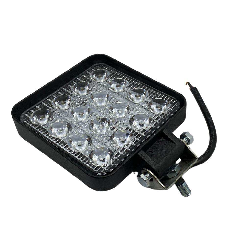 8V-110V ÇALIŞMA LAMBASI KARE (16 LEDLİ 48W) (108*108*28 MM) 