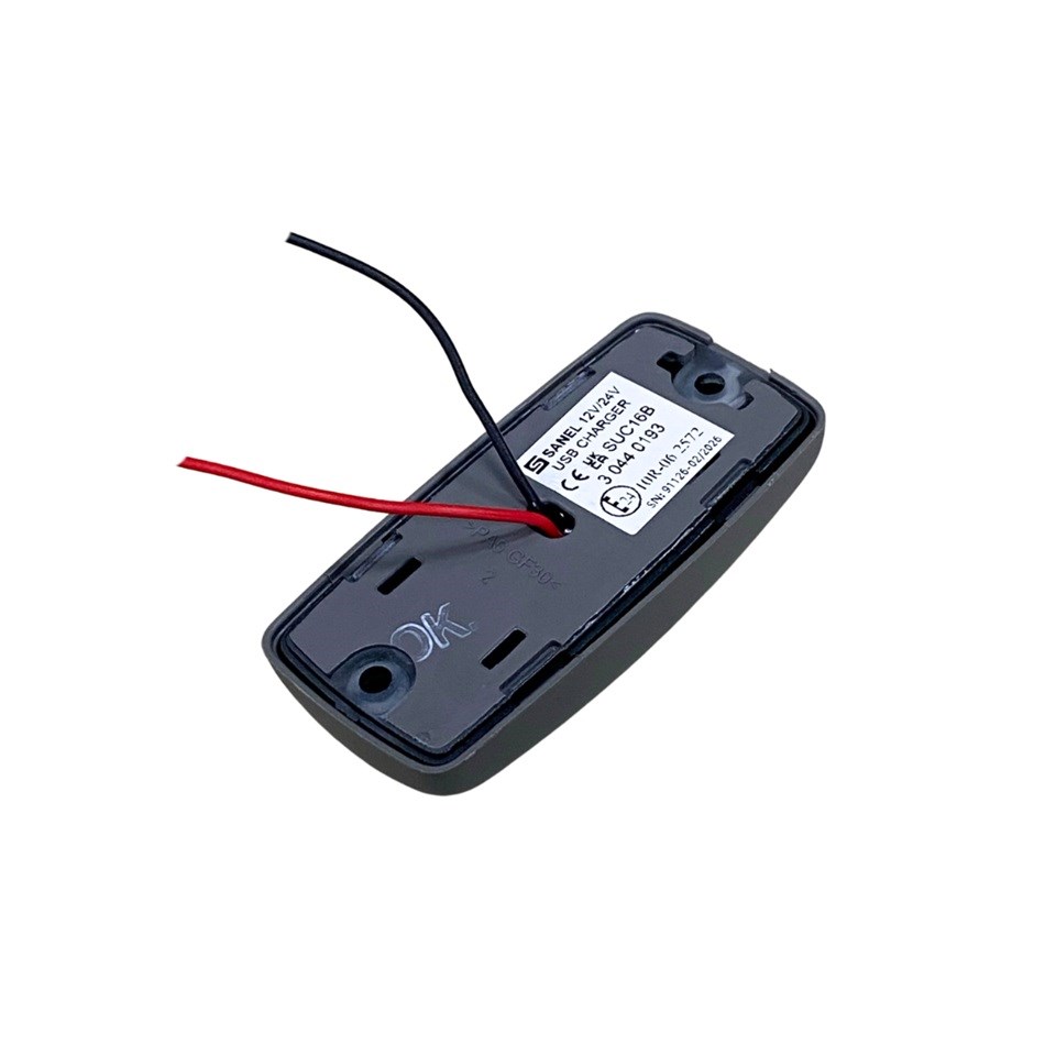 SANEL 12V-24V TELEFON ŞARJ CİHAZI (USB+TYPE-C) (2.1A X 2) (MAVİ LED IŞIK)