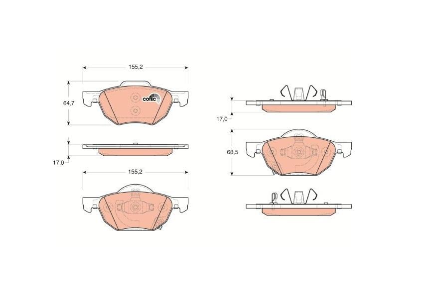 TRW ÖN FREN BALATASI HONDA ACCORD VIII 2.0/2.4 2003-2008