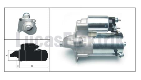 LUCAS 12V MARŞ MOTORU MOTORCRAFT TİPİ 11 DİŞ 1.2 KW FORD FOCUS/C-MAX 1.6 TDCI-MAZDA-VOLVO