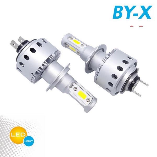 12V-24V H7 LED XENON FAR AMPUL SETİ 6500K 8000 LÜMEN (COB LED) (KABLOSUZ)