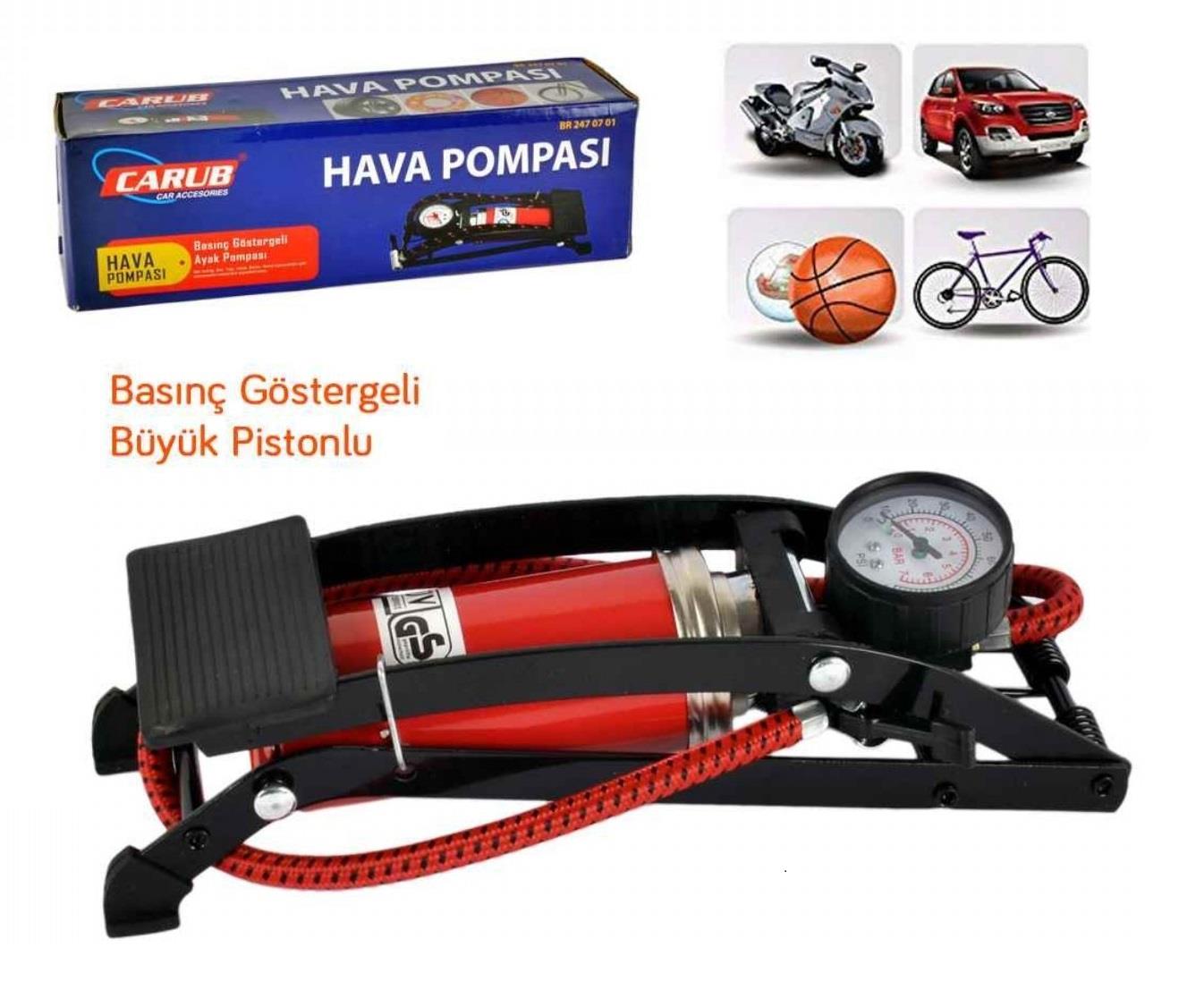 LASTİK ŞİŞİRME HAVA AYAK POMPASI (0-7 BAR) (100 psi) (BÜYÜK PİSTONLU)