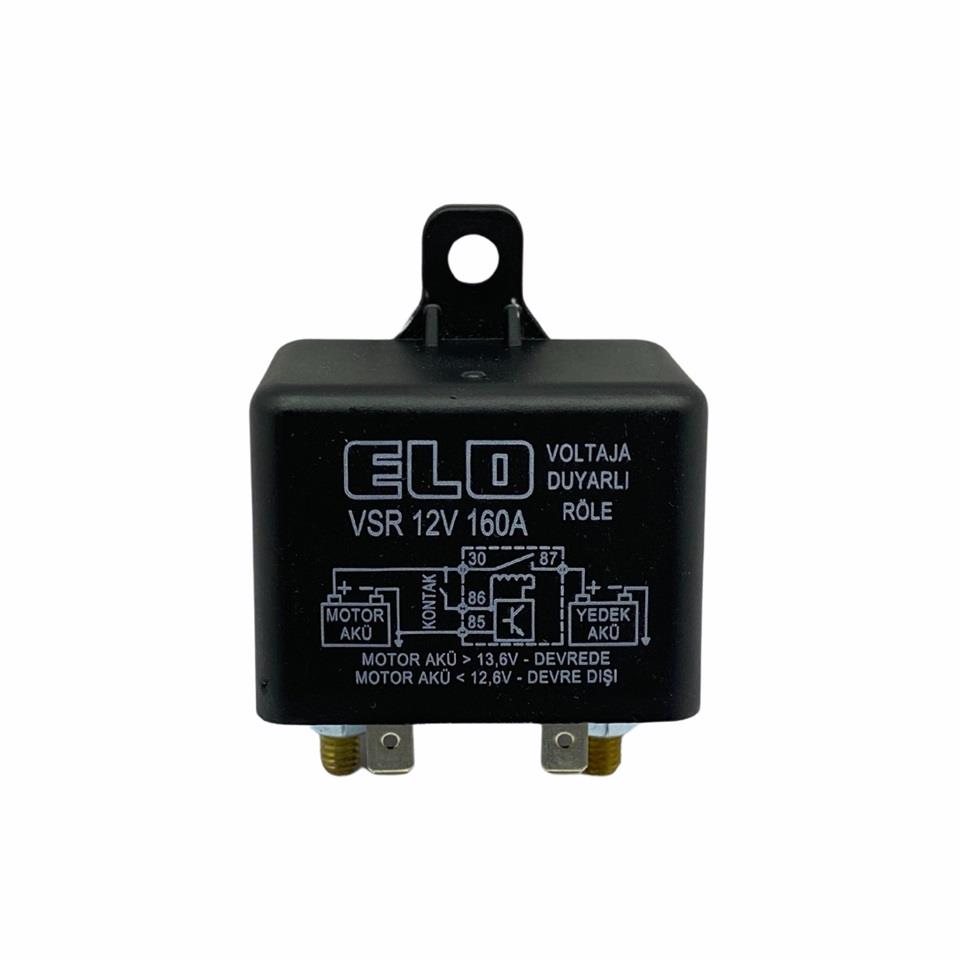 ELO 12V AKÜ AYIRICI AKILLI VSR RÖLE 160 A (VOLTAJA DUYARLI) (SU GEÇİRMEZ)