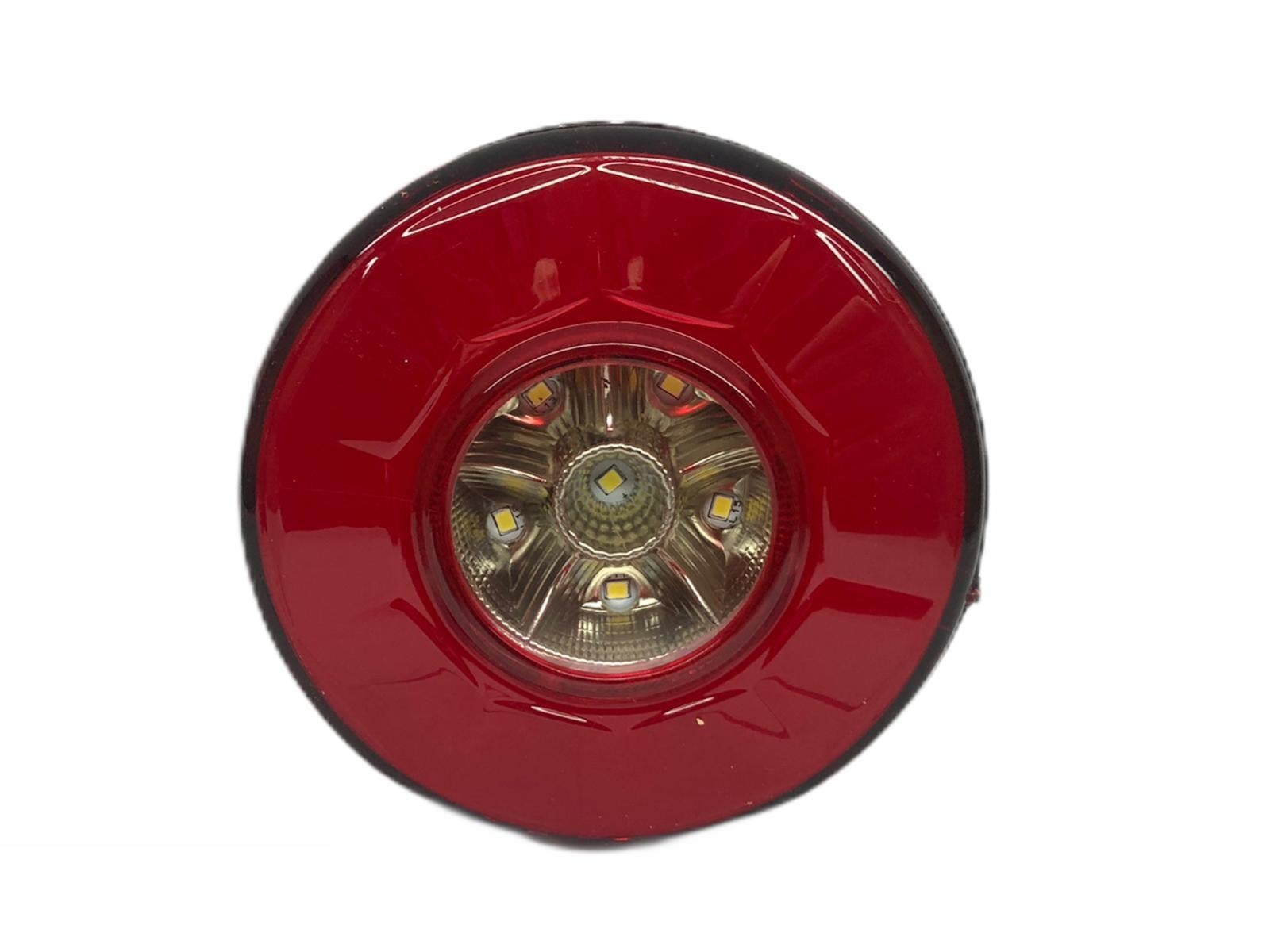 12V-24V STOP LAMBASI YUVARLAK (NEON LEDLİ) (3 FONKSİYONLU) (KIRMIZI-BEYAZ) (110*36 MM) 