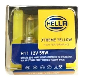 HELLA 12V H11 AMPUL 55W +%50 XTREME YELLOW SARI IŞIK 2800K (2 AD)
