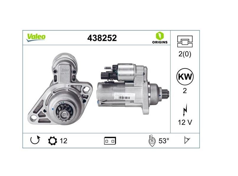 VALEO 12V MARŞ MOTORU 12 DİŞ 1.8 KW AUDI A3-SEAT LEON-SKODA OCTAVIA-VW GOLF VII/JETTA/POLO