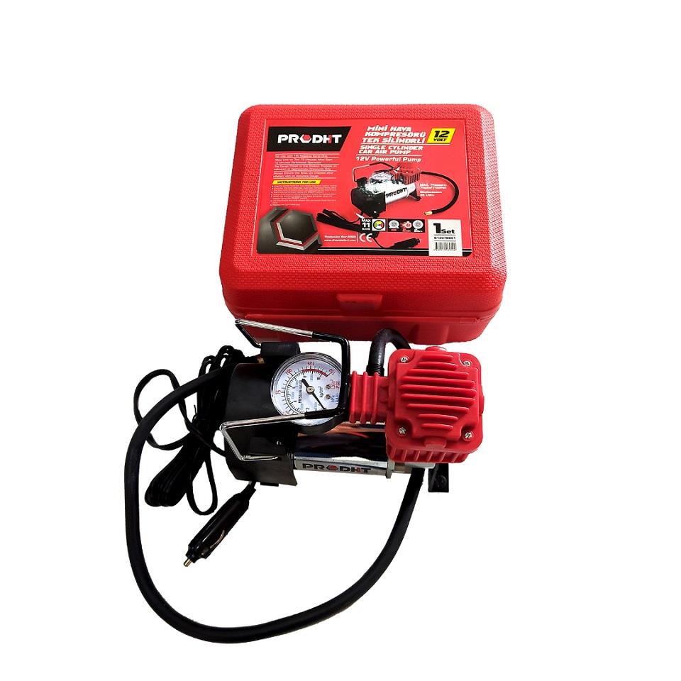 12V LASTİK ŞİŞİRME HAVA KOMPRESÖRÜ METAL GÖVDE 100 psi