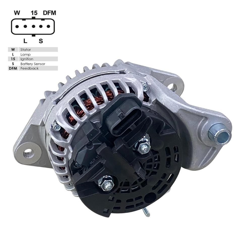 24V ALTERNATÖR DİNAMO BOSCH TİPİ 110 A (5 FİŞ SOKETLİ) (W-L-15-S-DFM) RENAULT-VOLVO