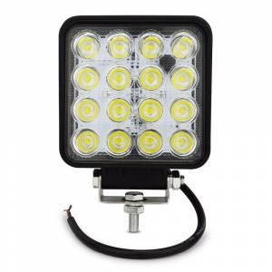 10V-80V ÇALIŞMA LAMBASI KARE (16 X 3W POWER LEDLİ) (108*108 MM)