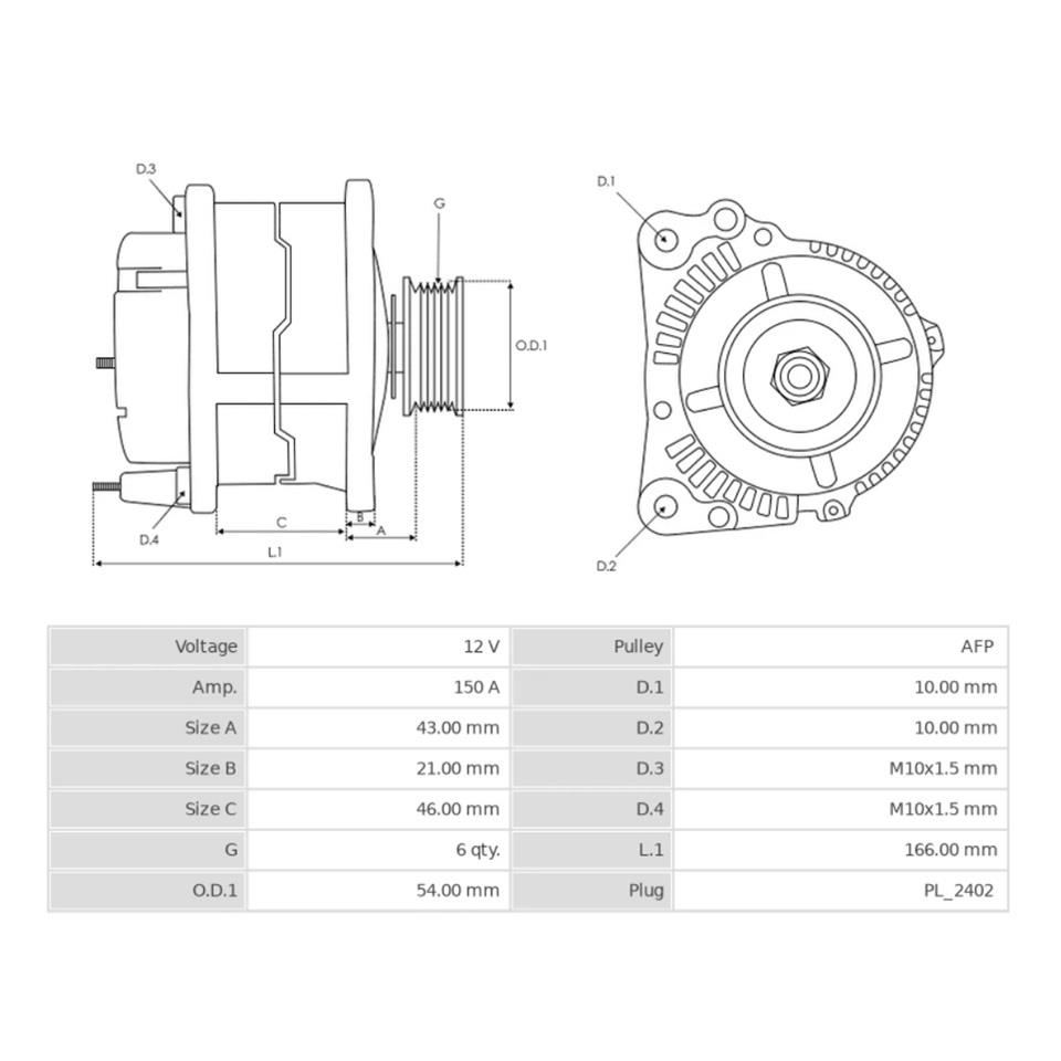 DENSO 12V ALTERNATÖR DİNAMO 150 A (LIN) CITROEN-FIAT-OPEL-PEUGEOT