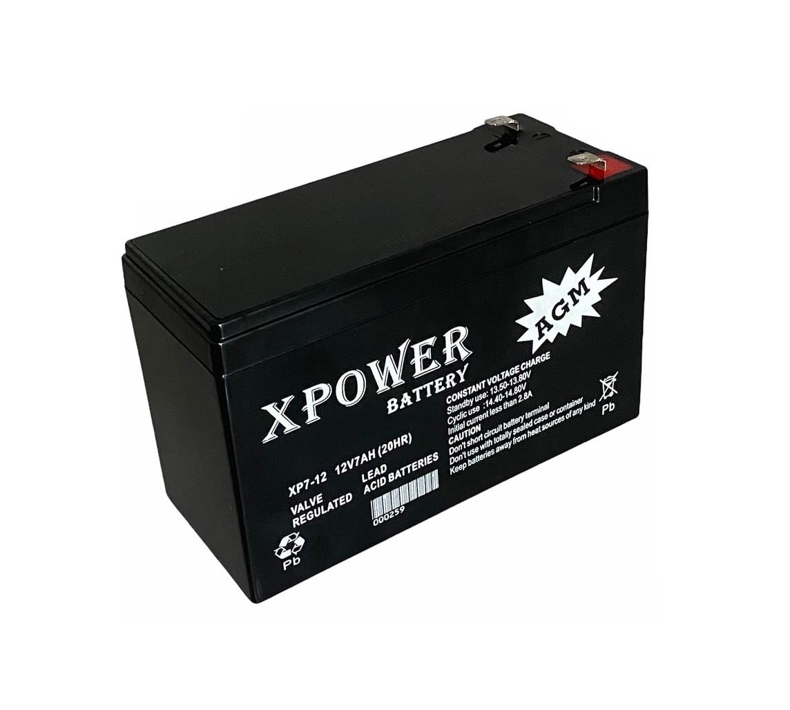 XPOWER 12V 7 AH AKÜ KURU TİP (BÜYÜK FİŞLİ) (151*65*94) (2.0 KG) TSE'LI