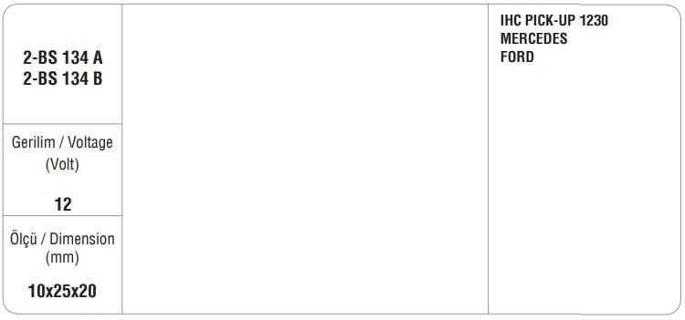 MEGA 12V MARŞ KÖMÜRÜ BOSCH TİPİ BSX-134 (4 AD)
