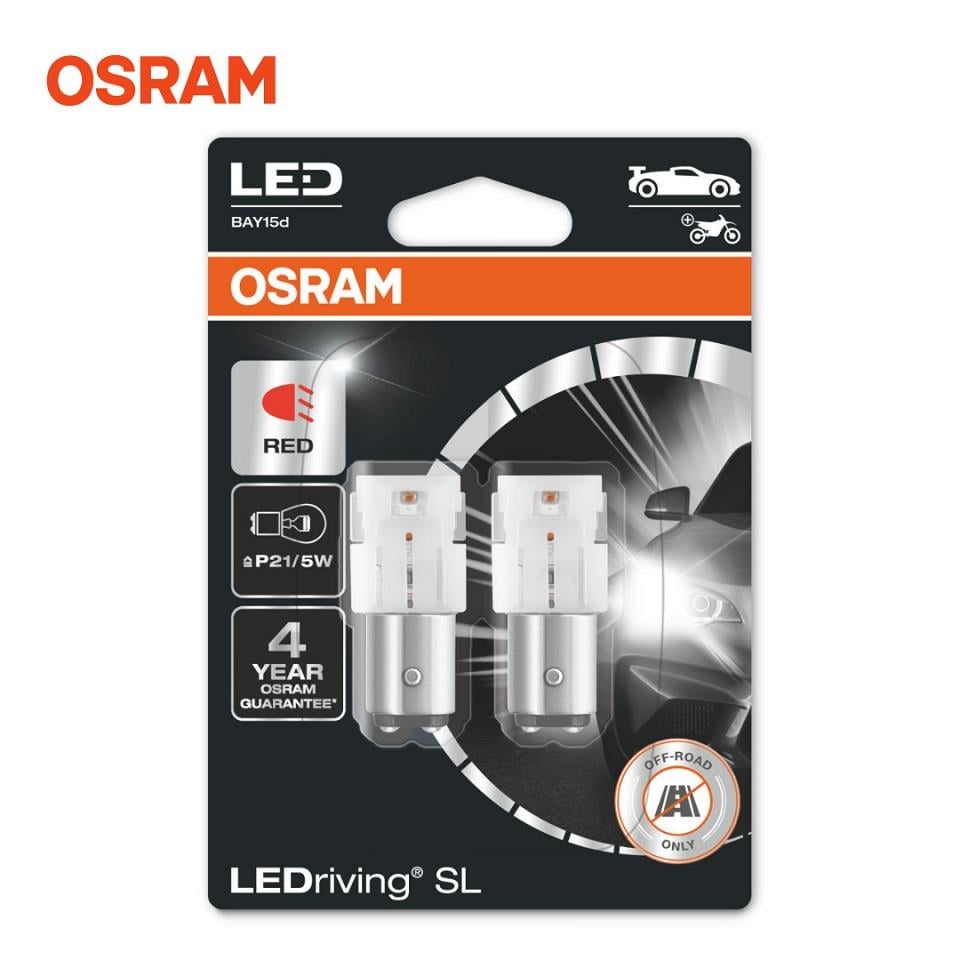 OSRAM 12V 1016 ÇİFT DUY AMPUL LED KIRMIZI (2 AD)