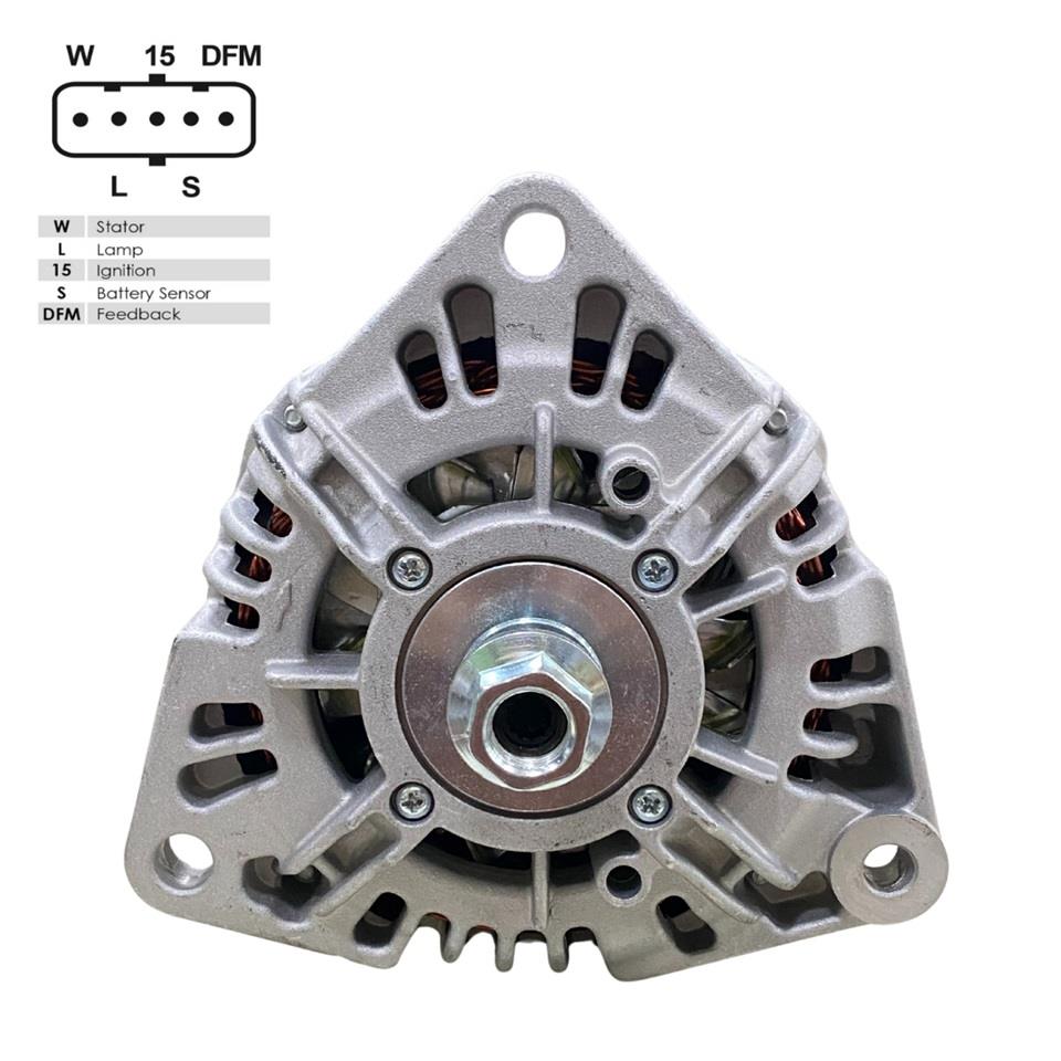 PLUSLINE 24V ALTERNATÖR DİNAMO 120 A (5 FİŞ SOKETLİ) (W-L-15-S-DFM) DAF-MAN TGA/TGL/TGM/TGS