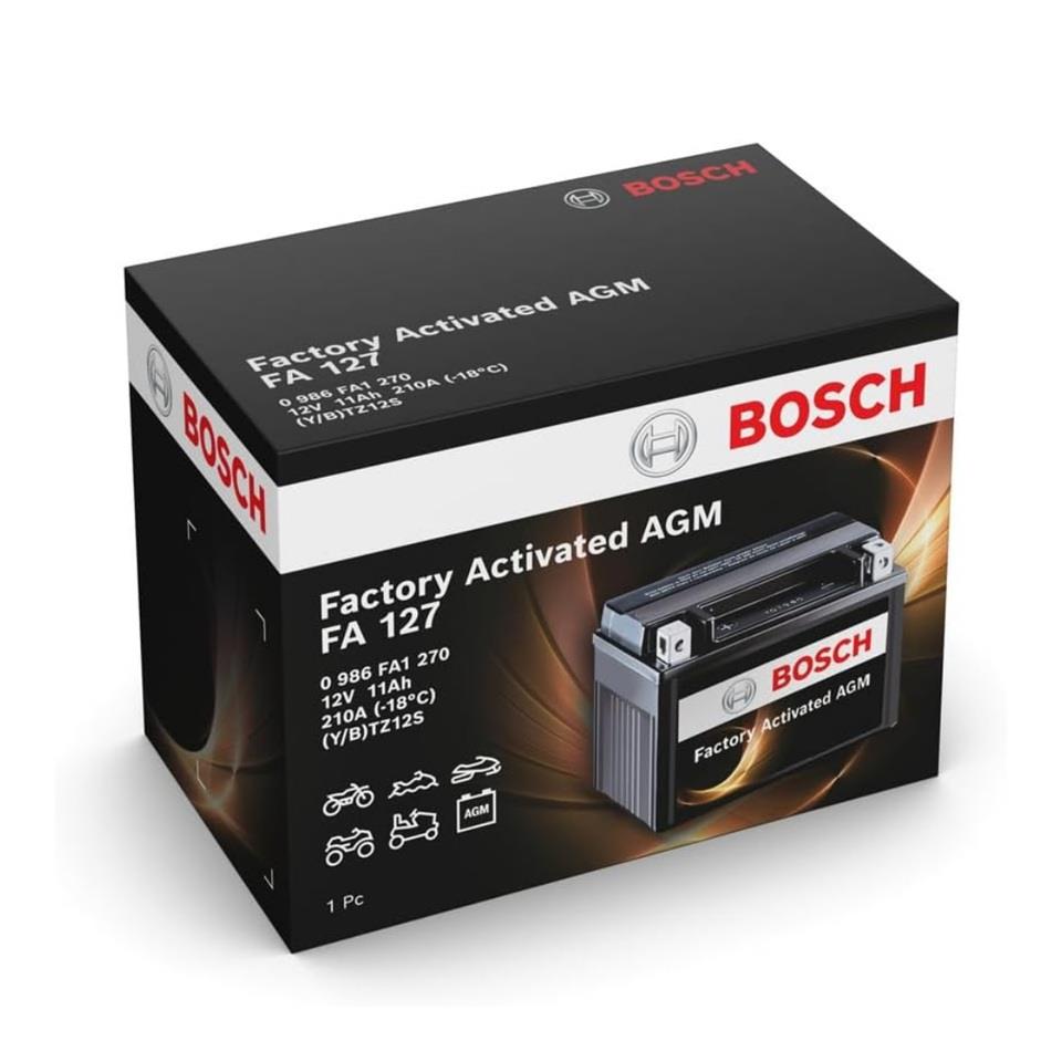 BOSCH 12V 11 AH MOTOSİKLET AKÜSÜ AGM 210 A (EN) (150*87*110) (BTZ12S) (YTZ12S) (FA127)