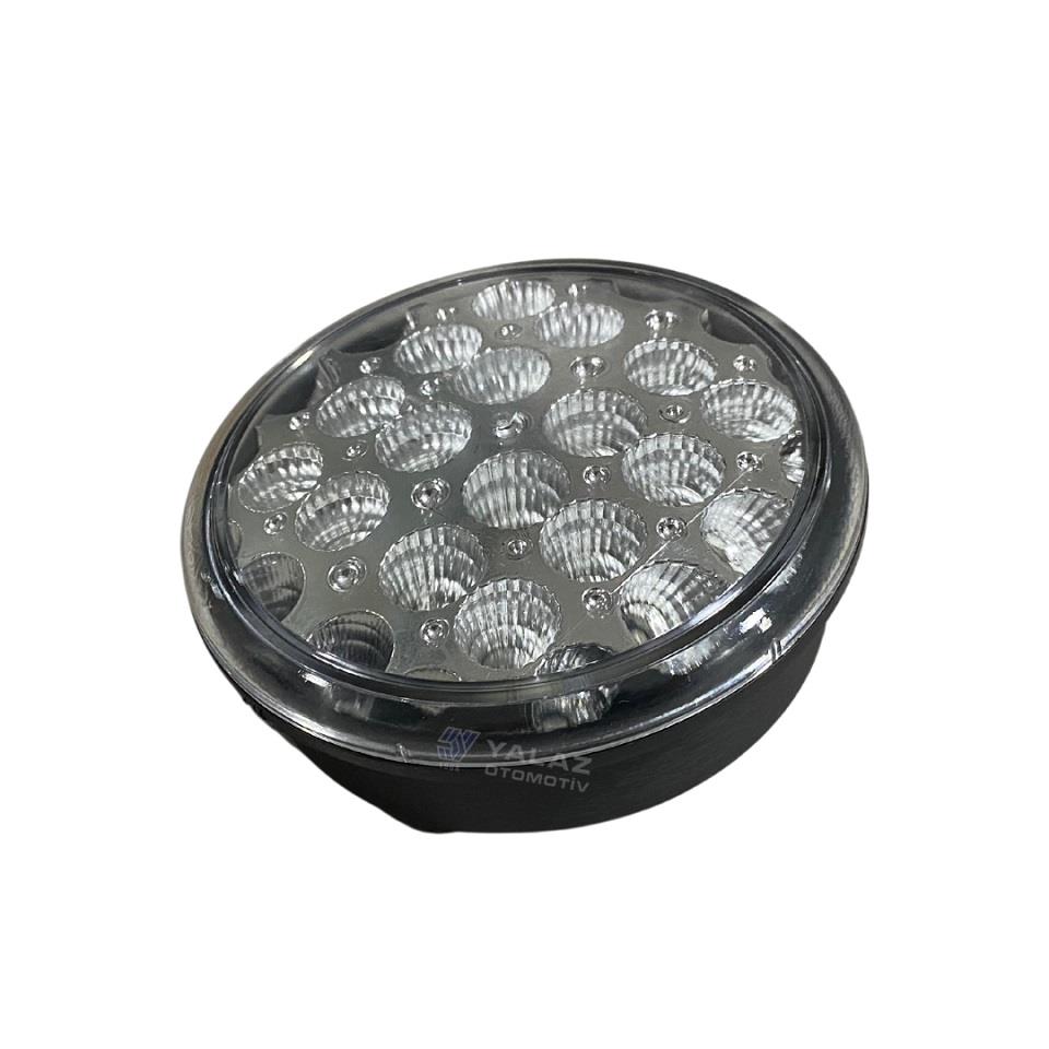 24V STOP LAMBASI YUVARLAK (ŞEFFAF) (LEDLİ) (4 FONKSİYONLU) (122 MM)