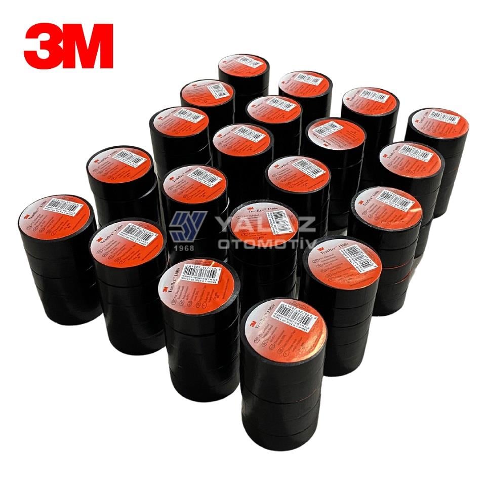 3M İZOLE BANT 18 MM SİYAH (KIRMIZI ETİKET) (100 ADET)