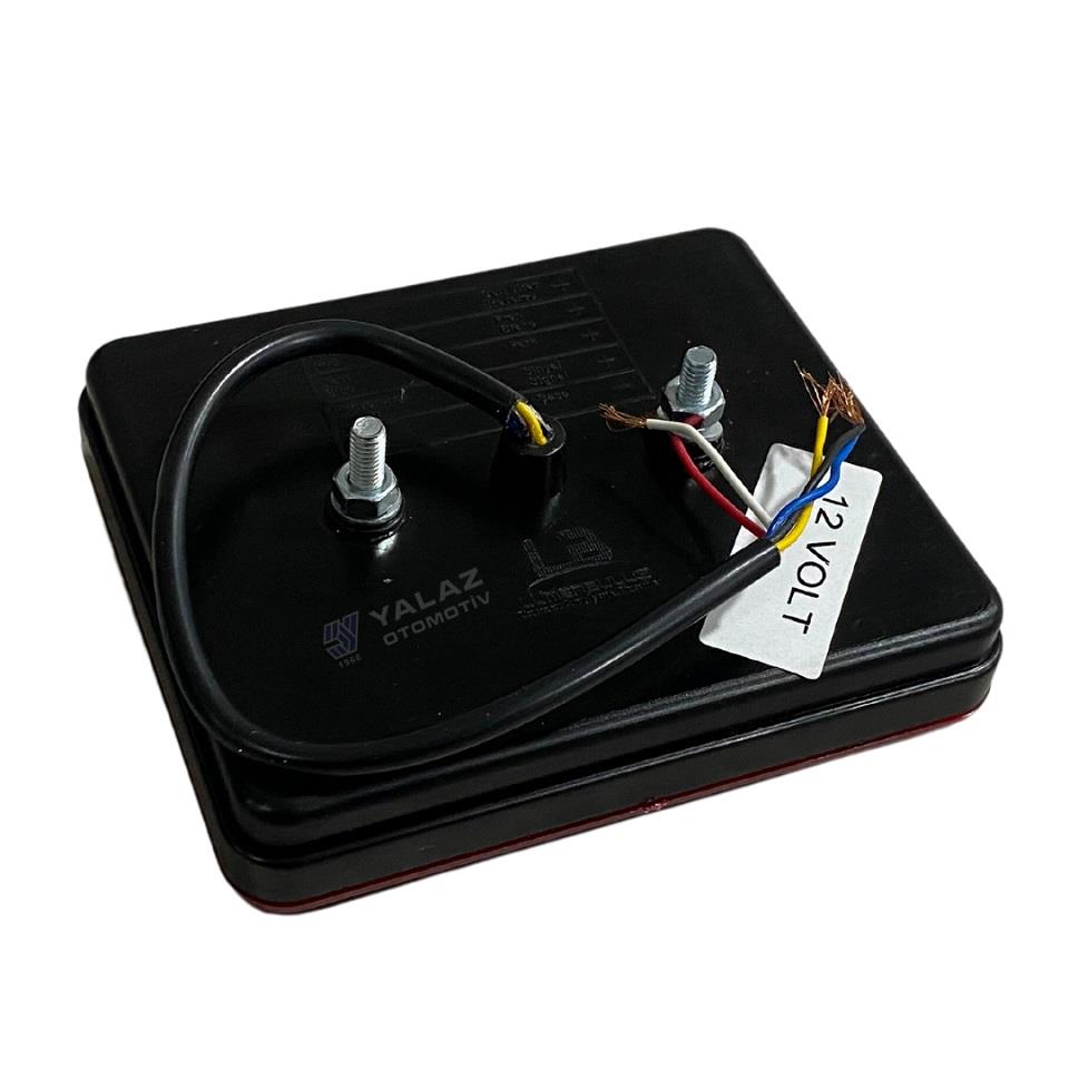 12V STOP LAMBASI (NEON LEDLİ) (4 FONKSİYONLU) (136*114 MM) 