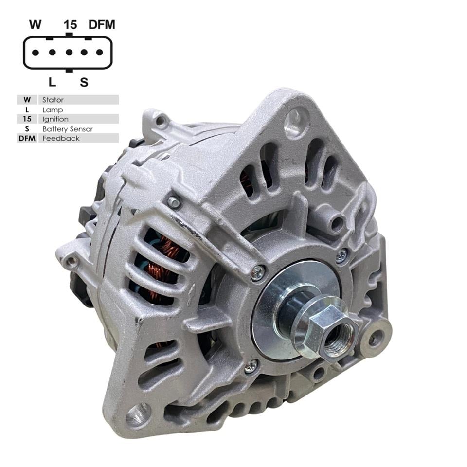 PLUSLINE 24V ALTERNATÖR DİNAMO 120 A (5 FİŞ SOKETLİ) (W-L-15-S-DFM) DAF-MAN TGA/TGL/TGM/TGS