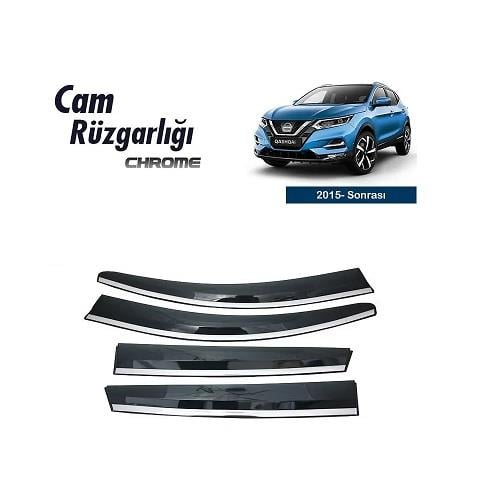 CAM RÜZGARLIĞI (KROM KENAR) NISSAN QASHQAI 2015 > (4 AD)