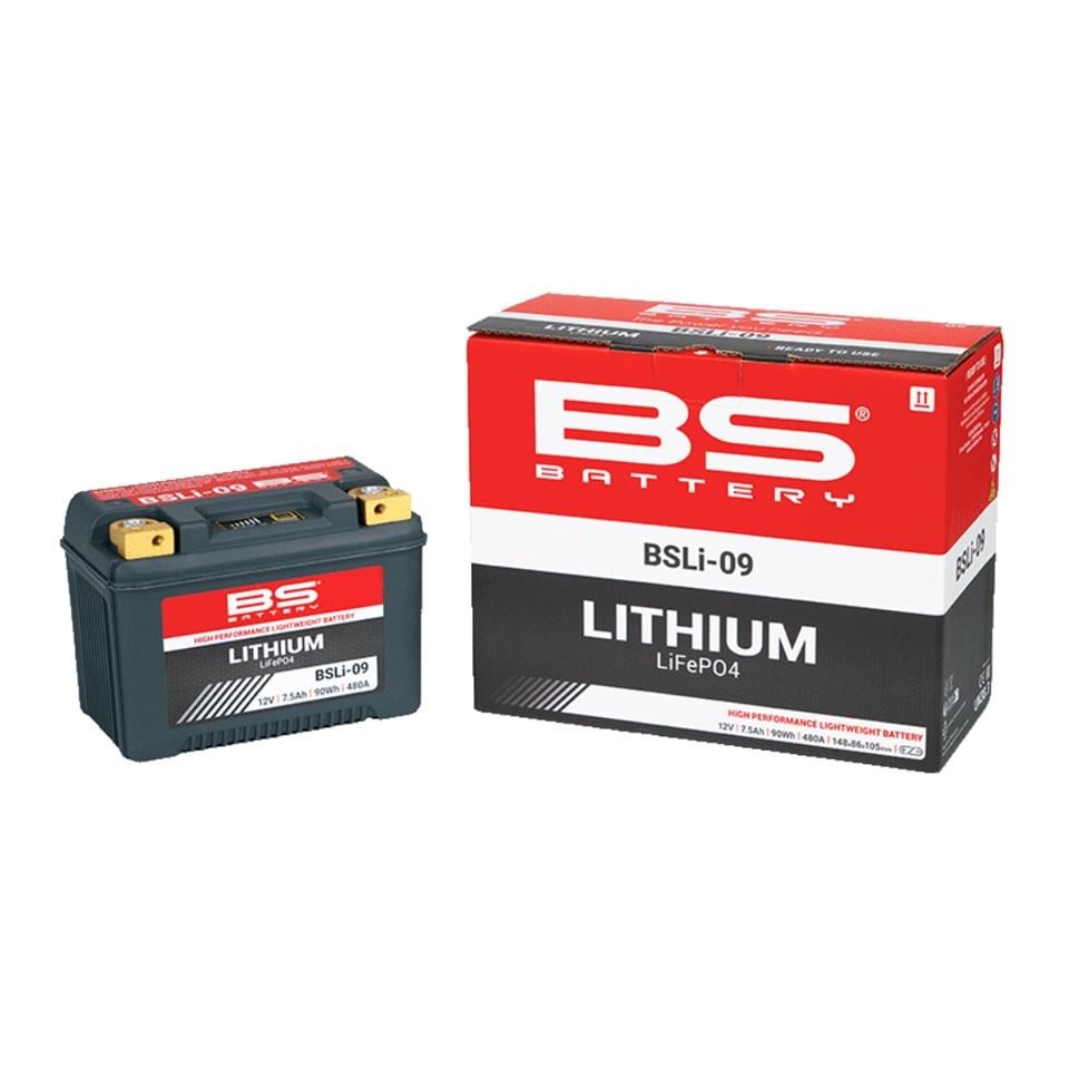 BS BATTERY 12V 7.5 AH MOTOSİKLET AKÜSÜ (LİTYUM ION-LIFEPO4) 90Wh 480 A (EN) (148*86*105) BSLİ-09