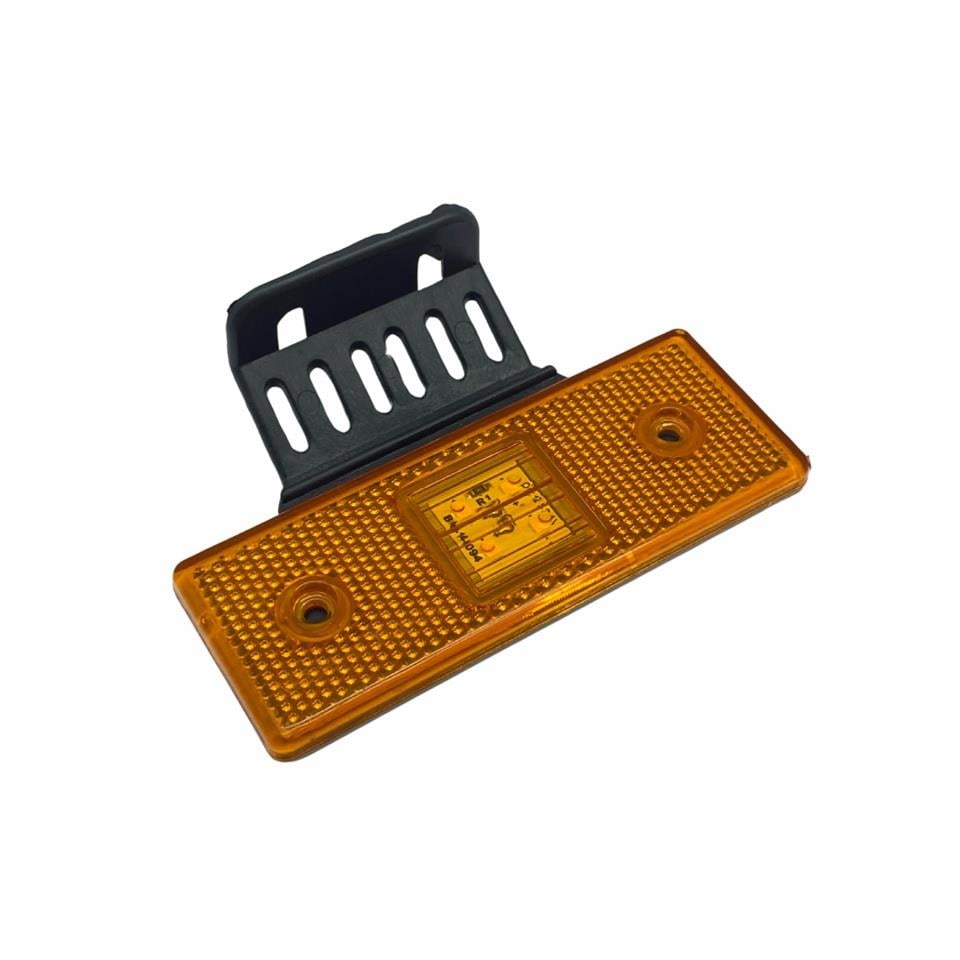 12V-24V YAN SİNYAL LAMBASI DORSE SİDE MARKER SARI (4 LEDLİ) (110*42 MM) E9
