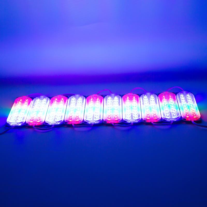12V ÇAKAR LAMBA RGB LEDLİ (KIRMIZ/YEŞİL/MAVİ) (120*54 MM)
