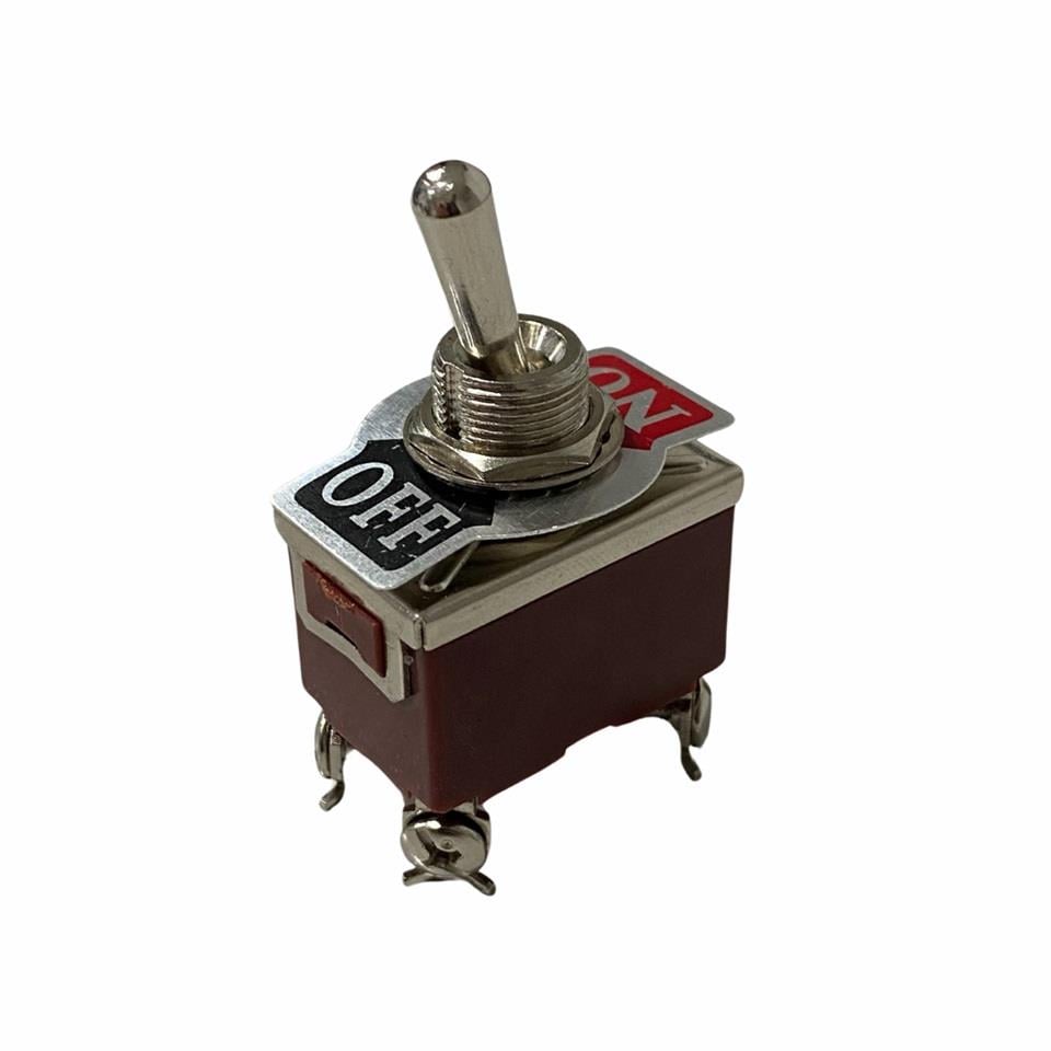 ÇIT-ÇIT ANAHTAR METAL (4 UÇLU) (TEK TARAFA YAYLI) (ON-OFF) (15A 250V)