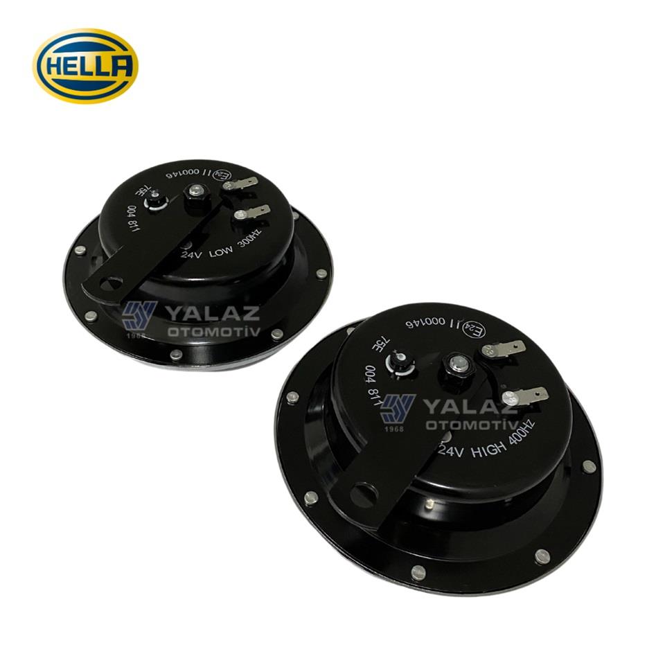 HELLA 24V DİDİT KORNA SÜPERTON 300/400 HZ (KROM) (91 MM) (TAKIM)