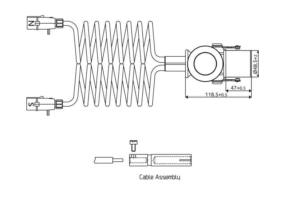 AKSA TIR DORSE ELEKTRİK KABLOSU 7Lİ X 2 (3LÜ) (ADAPTÖR) (15 KABLOLU) (4.5 MT) PLS VİDALI