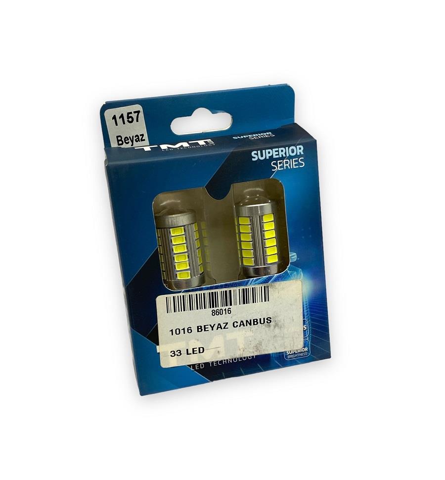 12V 1016 AMPUL 33 LEDLİ BEYAZ (MERCEKLİ) CB (2 AD)