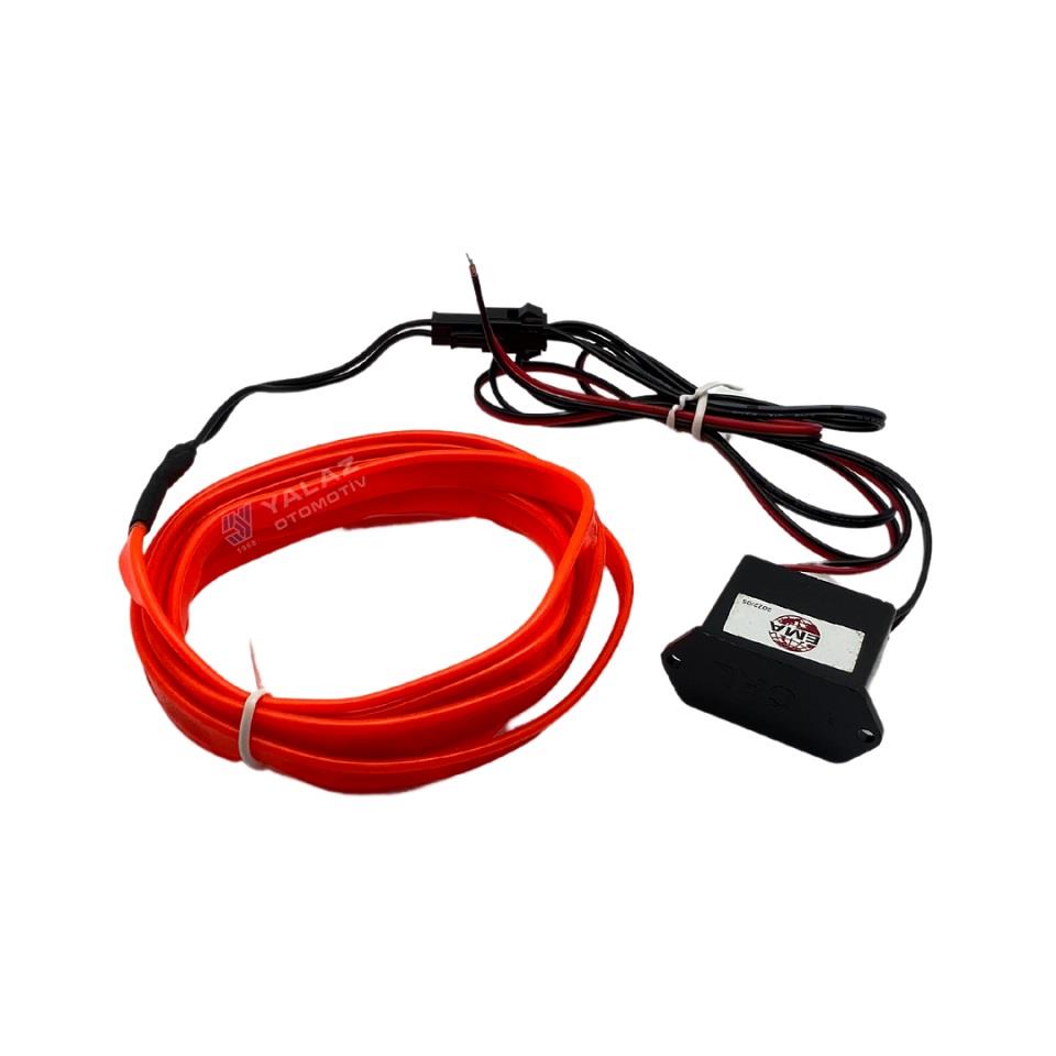 12V NEON IŞIKLI KABLO KIRMIZI TEK RÖLELİ (KABLOLU) (2 MT)
