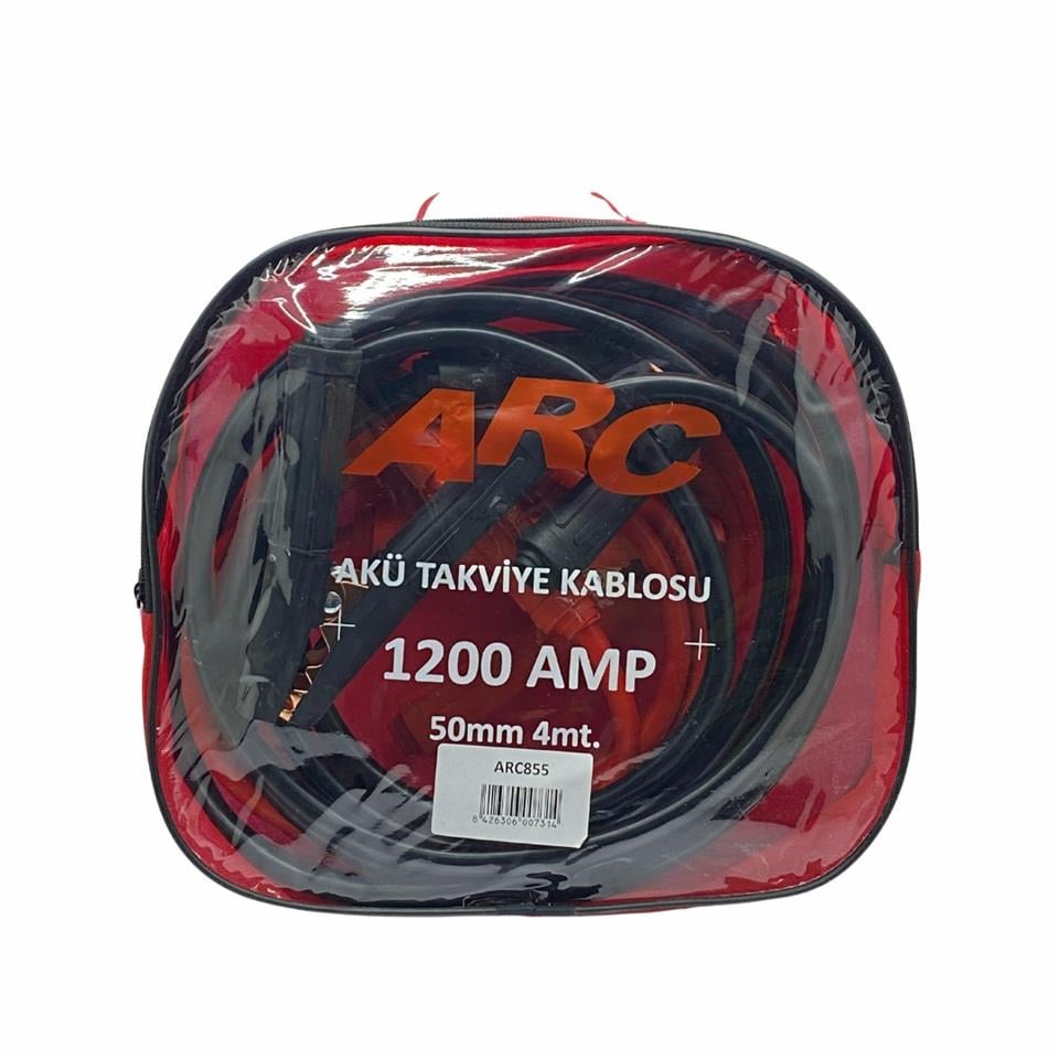 AKÜ TAKVİYE KABLOSU 1200 AH 50 MM TAKIM (4.3 MT)