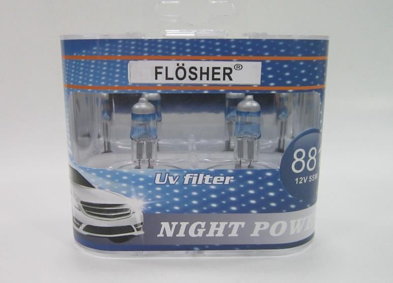FLOSHER 12V H27 AMPUL 55W +%110 FAZLA IŞIK (L SOKET) (2 AD)