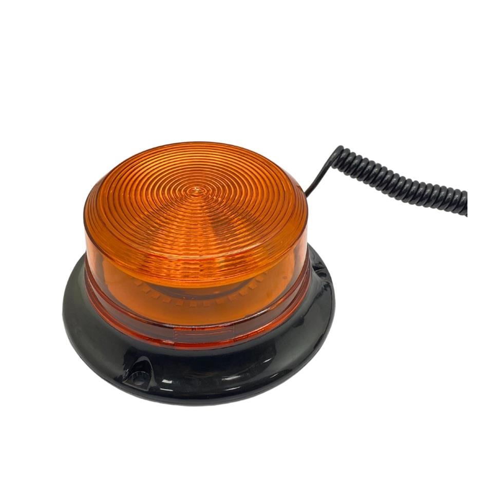 12V-110V ÇAKAR TEPE LAMBA LEDLİ 5 FONKSİYONLU MIKNATISLI ÇAKMAK FİŞLİ SARI (ALÇAK TİP)