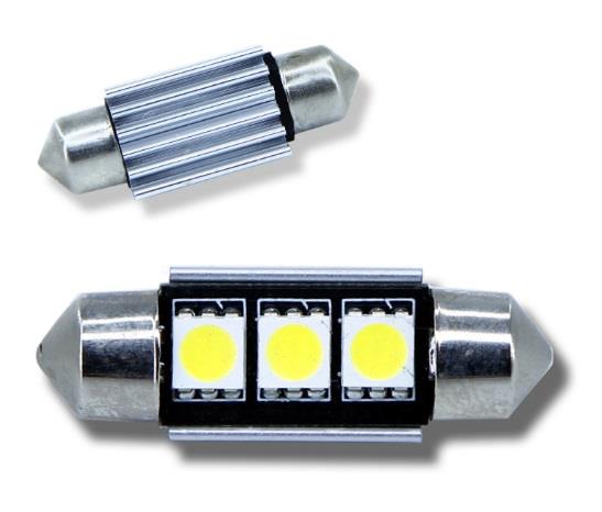 12V SOFİT AMPUL 3 LEDLİ 6000K (36 MM)