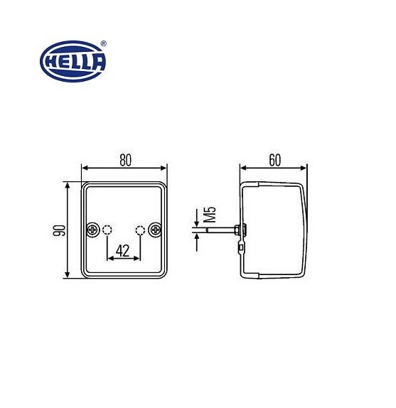 HELLA SİNYAL LAMBASI SARI (90*80*60 MM)