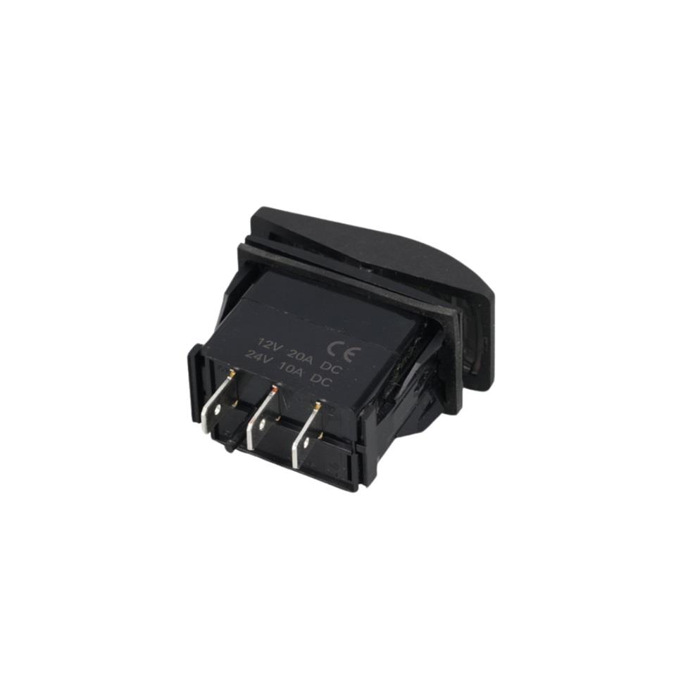TUŞLU ANAHTAR IŞIKSIZ (3 FİŞ) (ÇİFT DEVRE) (12V 20A DC/24V 10A DC) MARİN